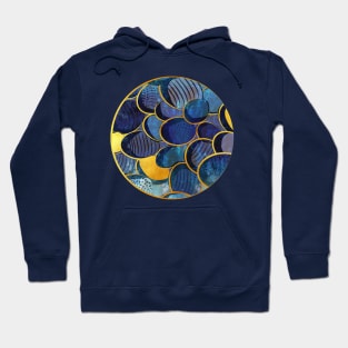 Abstract deep blue Hoodie